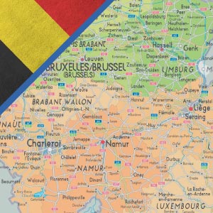 Karte Belgien