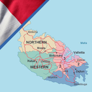 Karte Malta