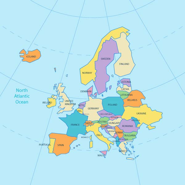 Karte von Europa