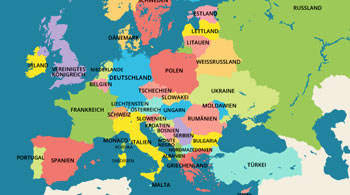 Karten und Daten von Europa