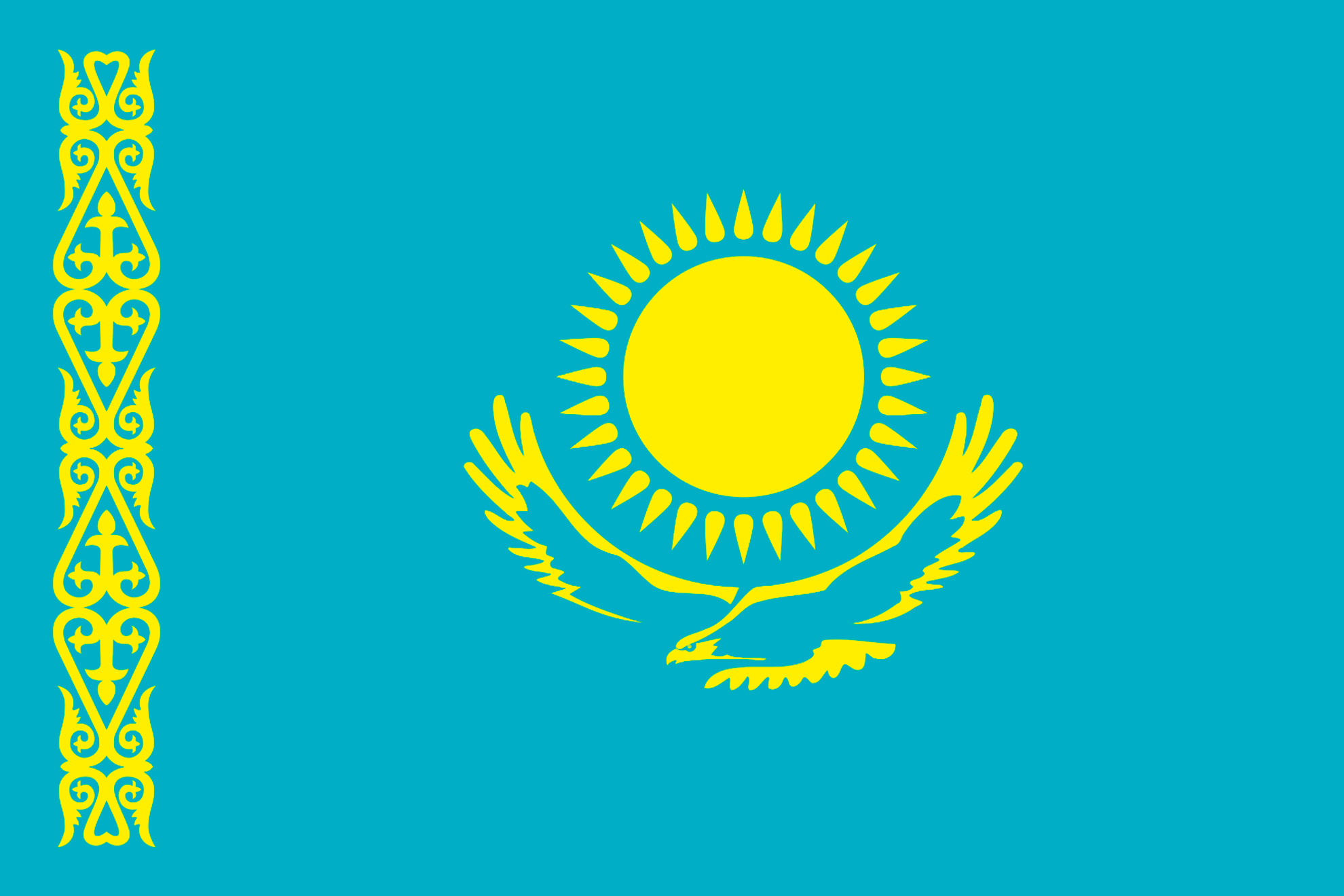 Flagge von Kasachstan