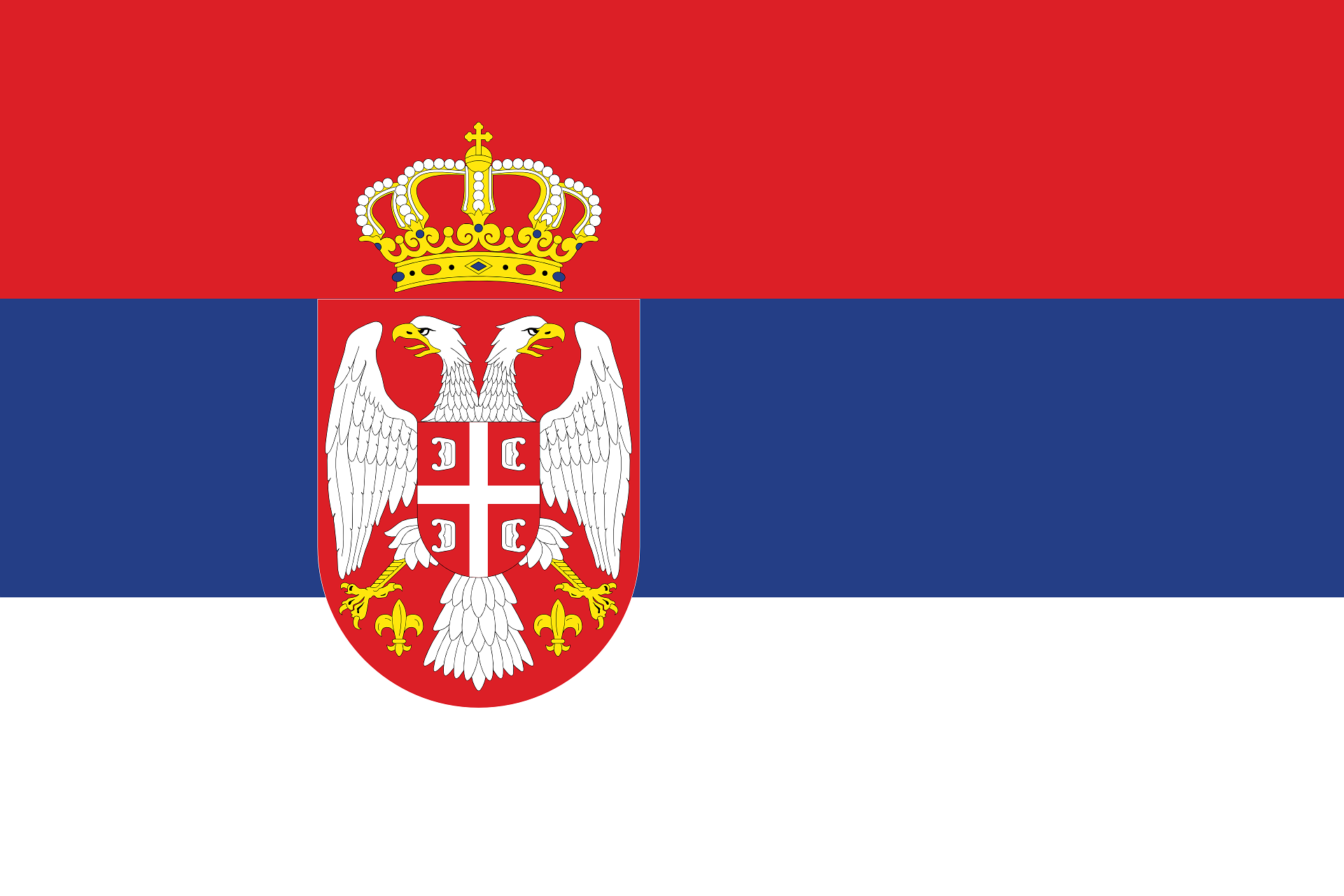 Flagge von Serbien